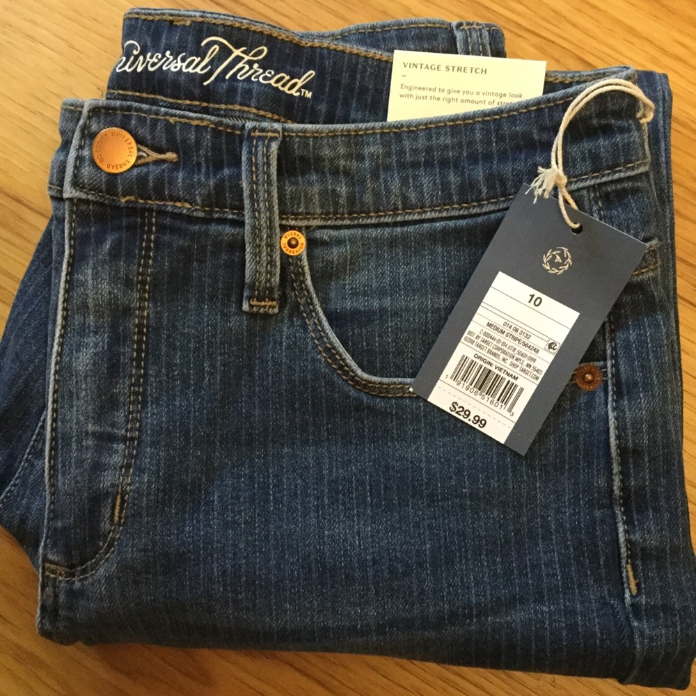 Universal Thread jeans high rise striped blue M